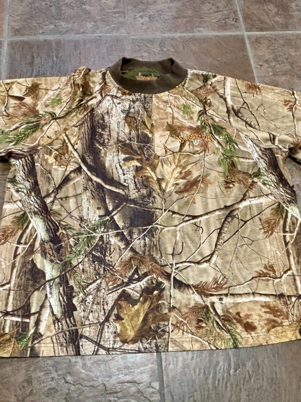 ~~Scent Lok Men's XXL Pullover Sweater Crewneck Camouflage Polyester Brown   ***